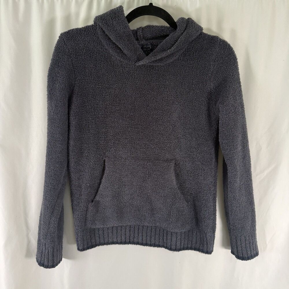 Barefoot Dreams Sweatshirt Hoodie Girls 8/10 Grey Hooded Long Sleeve Cozy Soft